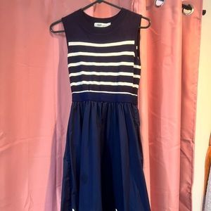 Striped blue dress